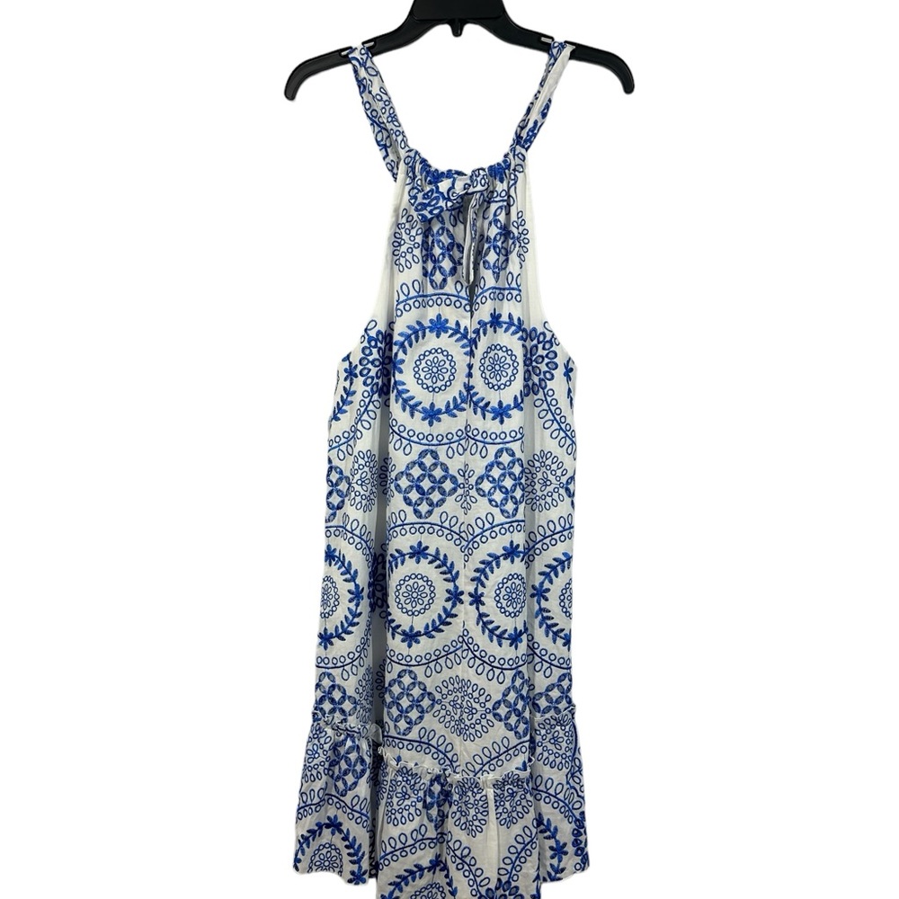 NWT Trina Turk Blue & White Causal Sleeveless Dress | Size XL